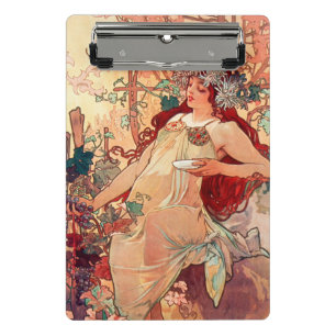 Alphonse Mucha, The Seasons, Autumn (1896) Mini Clipboard