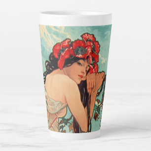 Alphonse Mucha, The Seasons, Summer (1896) Latte Mug