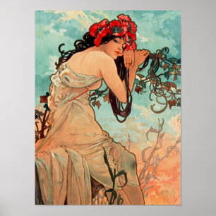 Alphonse Mucha, The Seasons, Summer (1896) Poster