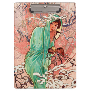 Alphonse Mucha, The Seasons, Winter (1896) Clipboard