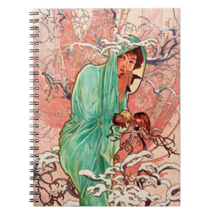 Alphonse Mucha, The Seasons, Winter (1896) Notebook