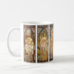 Alphonse Mucha, The Times of the Day Coffee Mug