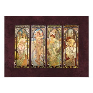 Alphonse Mucha, The Times of the Day Photo Print