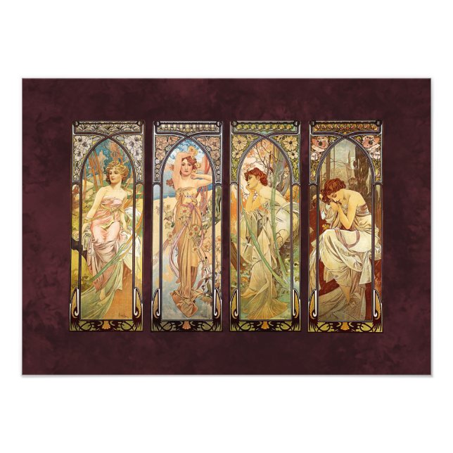 Alphonse Mucha, The Times of the Day Photo Print (Front)
