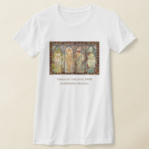 Alphonse Mucha -The times of the day  T-Shirt