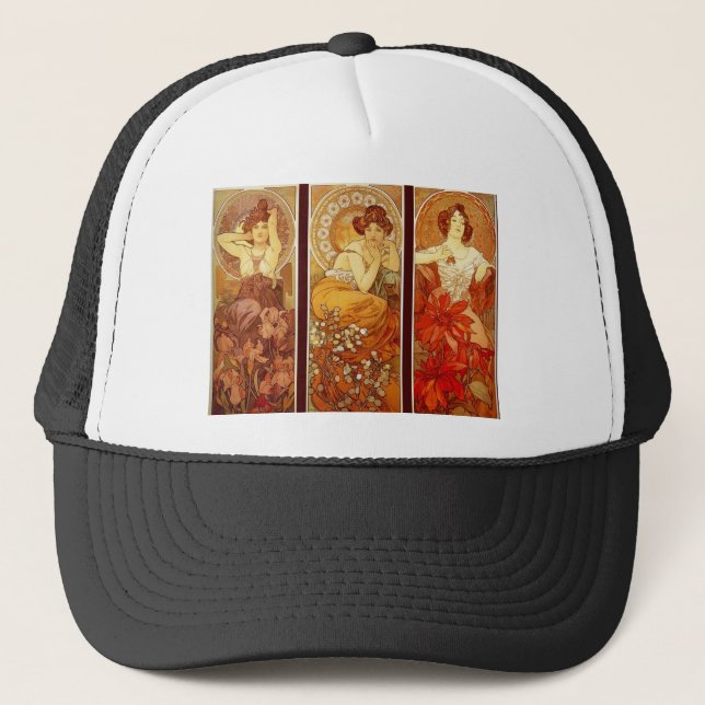 Alphonse Mucha Trucker Hat (Front)