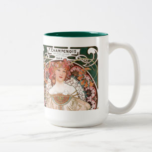Alphonse Mucha Two-Tone Coffee Mug