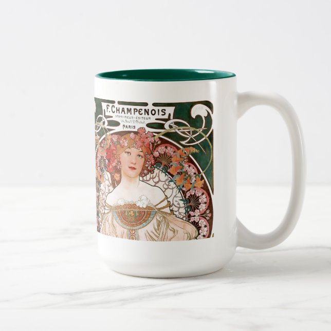 Alphonse Mucha Two-Tone Coffee Mug (Right)