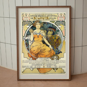 Alphonse Mucha vintage art nouveau poster