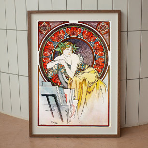Alphonse Mucha vintage poster wall art
