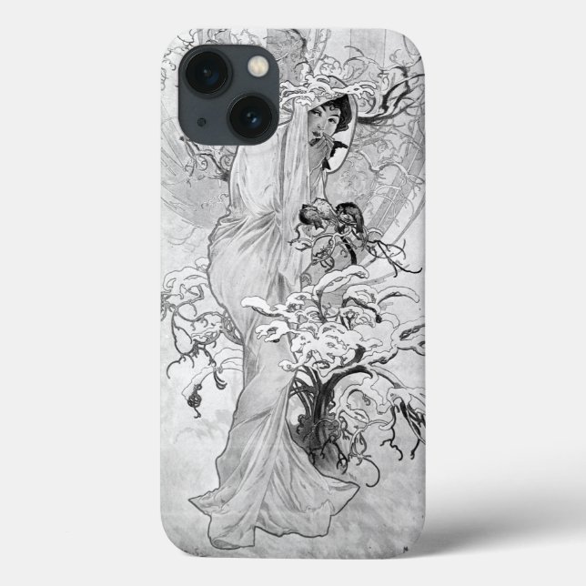 Alphonse Mucha Winter GS II WB Case-Mate iPhone Case (Back)
