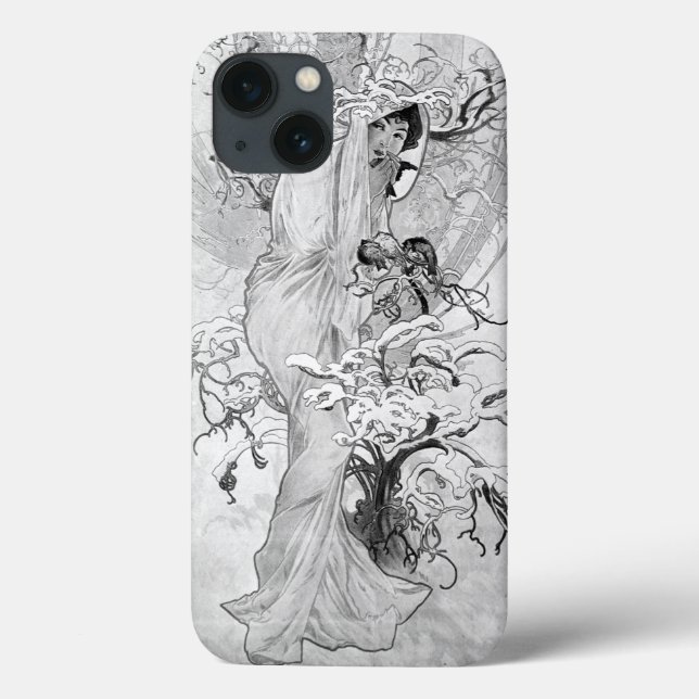 Alphonse Mucha Winter GS II WB Case-Mate iPhone Case (Back)