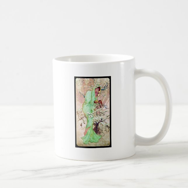 Alphonse Mucha Winter II Coffee Mug (Right)