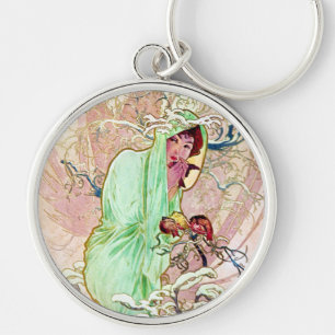 Alphonse Mucha Winter II Key Ring