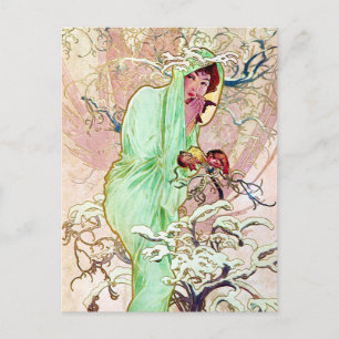 Alphonse Mucha Winter II Postcard