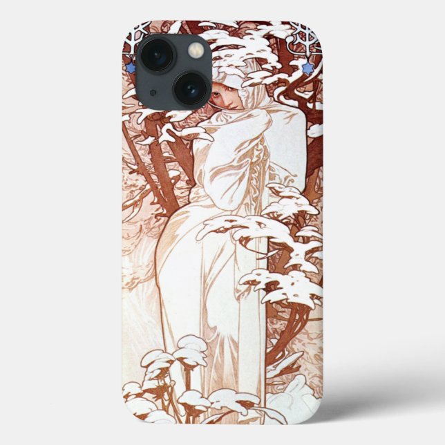 Alphonse Mucha - Winter White Case-Mate iPhone Case (Back)