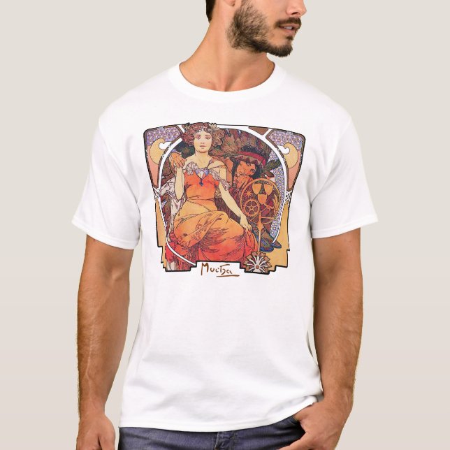 Alphonse Mucha -  World's Fair 1904  St. Louis T-Shirt (Front)