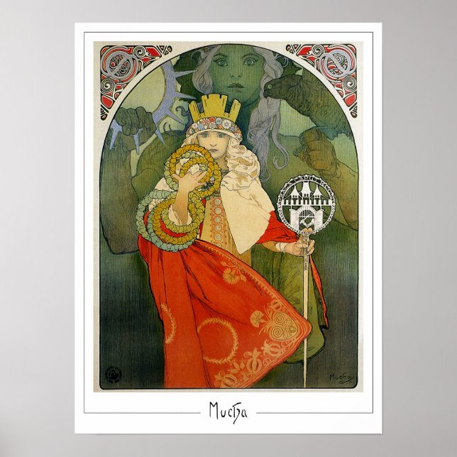 Alphonse Mucha Zedign Art Poster #312 (Front)