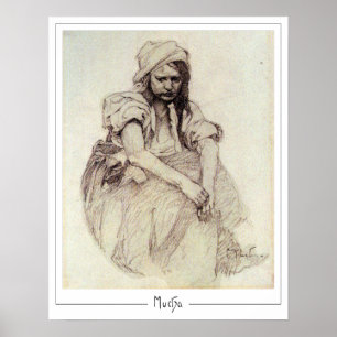 Alphonse Mucha Zedign Art Poster #384