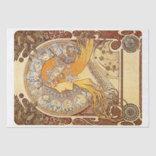 Alphonse Mucha Zodiac -1896 Tissue Paper