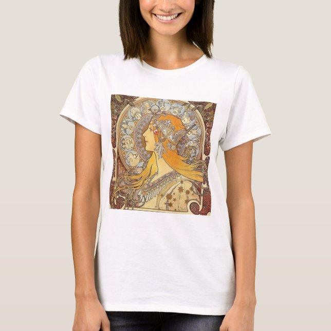 Alphonse Mucha Zodiac T-Shirt (Front)