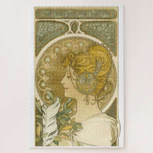 Alphonse Mucha's La Plume Jigsaw Puzzle