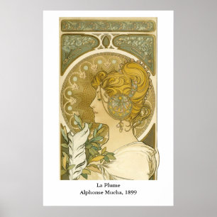Alphonse Mucha's La Plume Poster
