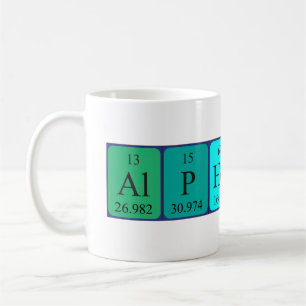 Alphonso periodic table name mug