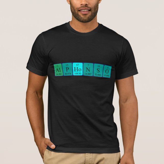 Alphonso periodic table name shirt (Front)