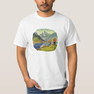 Alphorn Alp Alpine Long Horn Octoberfest T-shirt