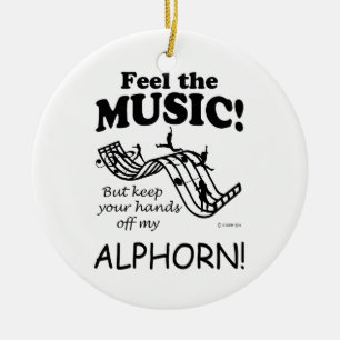 Alphorn Feel The Music Ceramic Tree Decoration