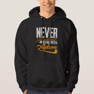 Alphorn Old Man Music instrument Switzerland Alps Hoodie