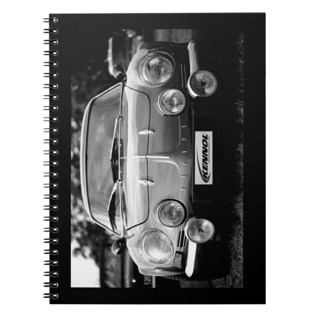 Alpine A110 in black and white Notebook (Front)