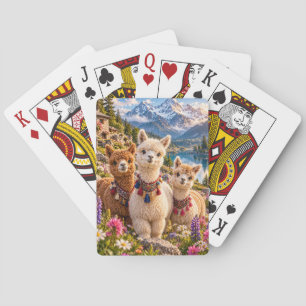 Alpine Alpaca Wonderland Playing Cards