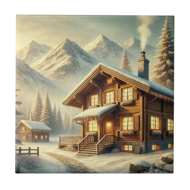 Alpine Charm Ceramic Tile (Front)