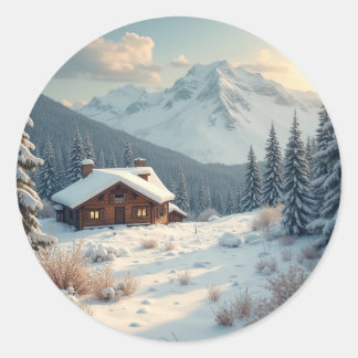 Alpine Charm Classic Round Sticker