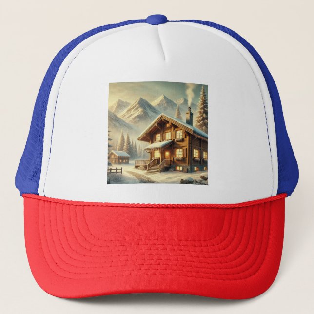 Alpine Charm Trucker Hat (Front)