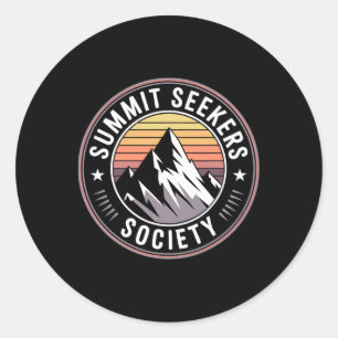Alpine Climbing Peak Bygger Mountaineer Classic Round Sticker