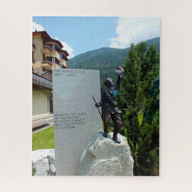 Alpine Club statue, Zermatt, Switerland Jigsaw Puzzle (Vertical)