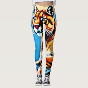 Alpine Cougar View Design Leggings