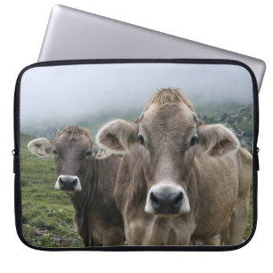 Alpine cow laptop sleeve