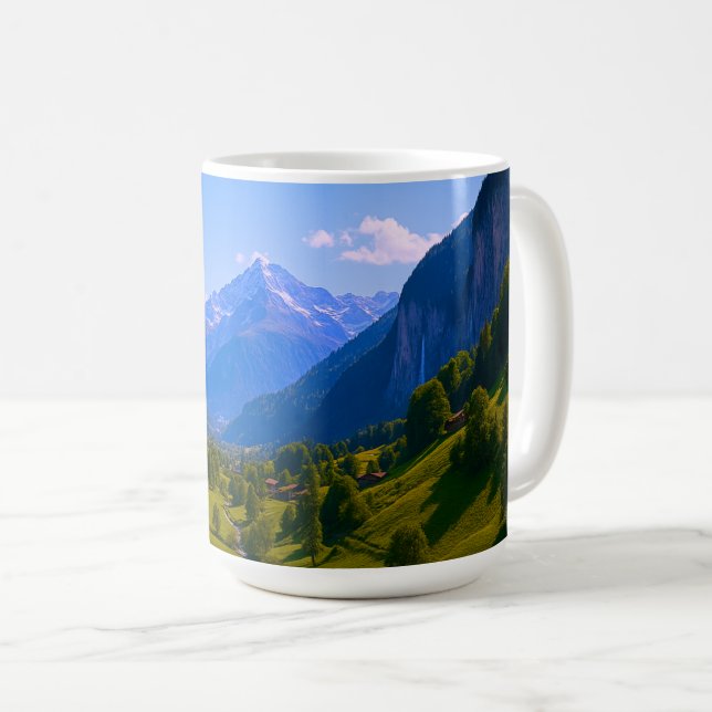 Alpine Falls Valley Coffee Mug (Front Right)