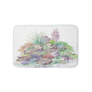 Alpine Garden Landscaping Bath Mat