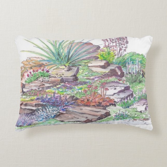 Alpine Garden Landscaping Decorative Cushion (Front)