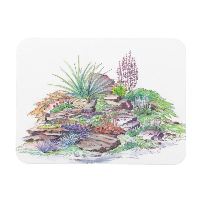Alpine Garden Landscaping Magnet (Horizontal)