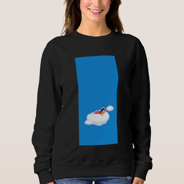Alpine Girl Clouds Her Family Japanese 80s Retro A Sweatshirt (Front)