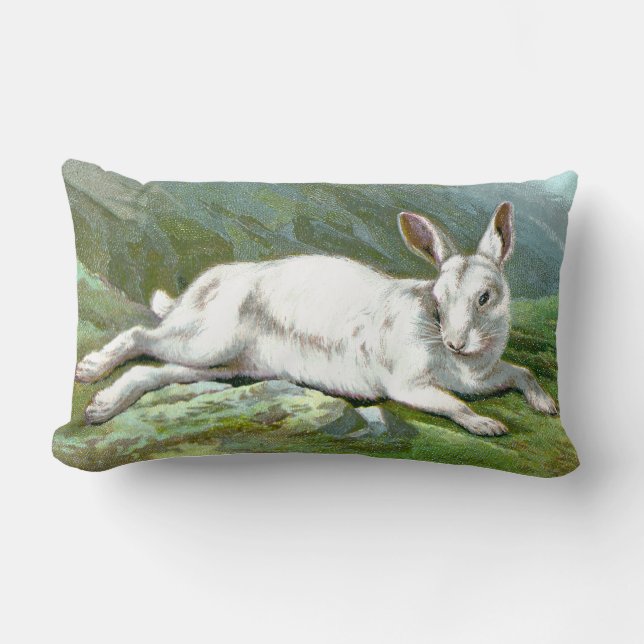 Alpine Hare Lumbar Cushion (Front)