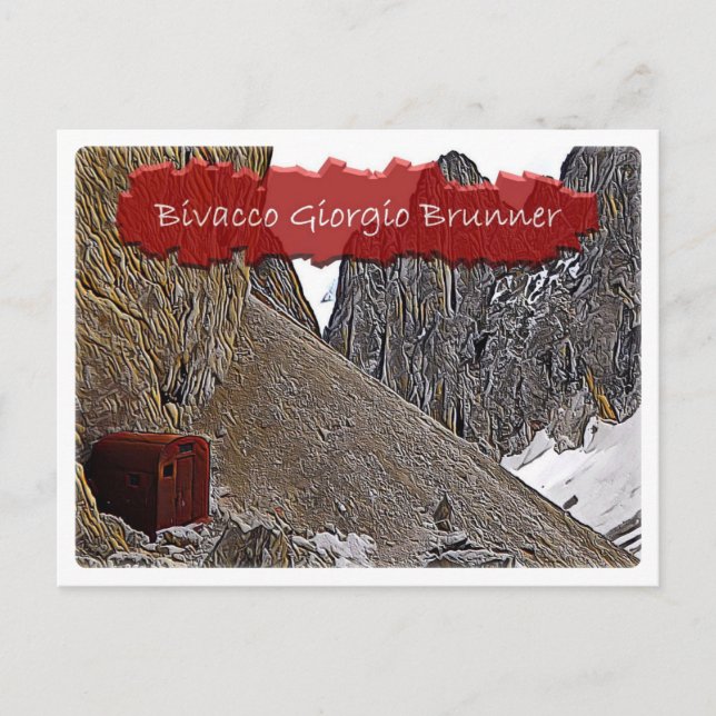 alpine hut Bivacco Giorgio Brunner - Dolomiti - Postcard (Front)