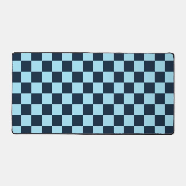 Alpine ice chequerboard pattern desk mat (Front)