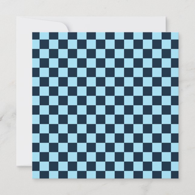 Alpine ice chequerboard pattern thank you card (Front)